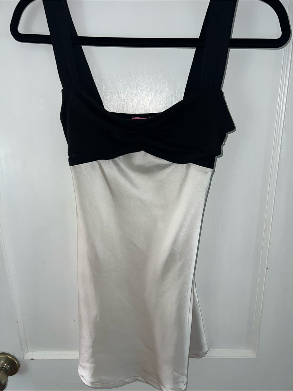 Edikted Contrast Satin Effect Mini Dress Sz XS
